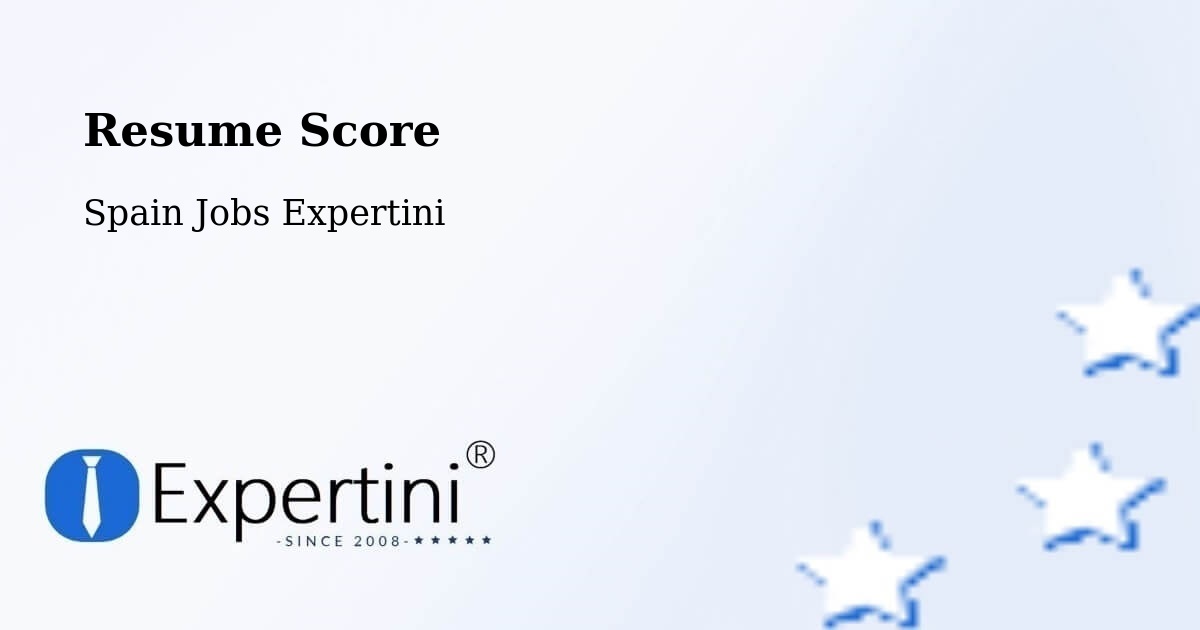 Resume Score & Job Description Match Tool – Borja - Spain Jobs Expertini